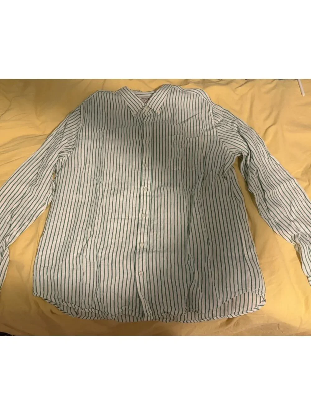 J.Crew Baird McNutt Irish Linen Shirt Green XXLT